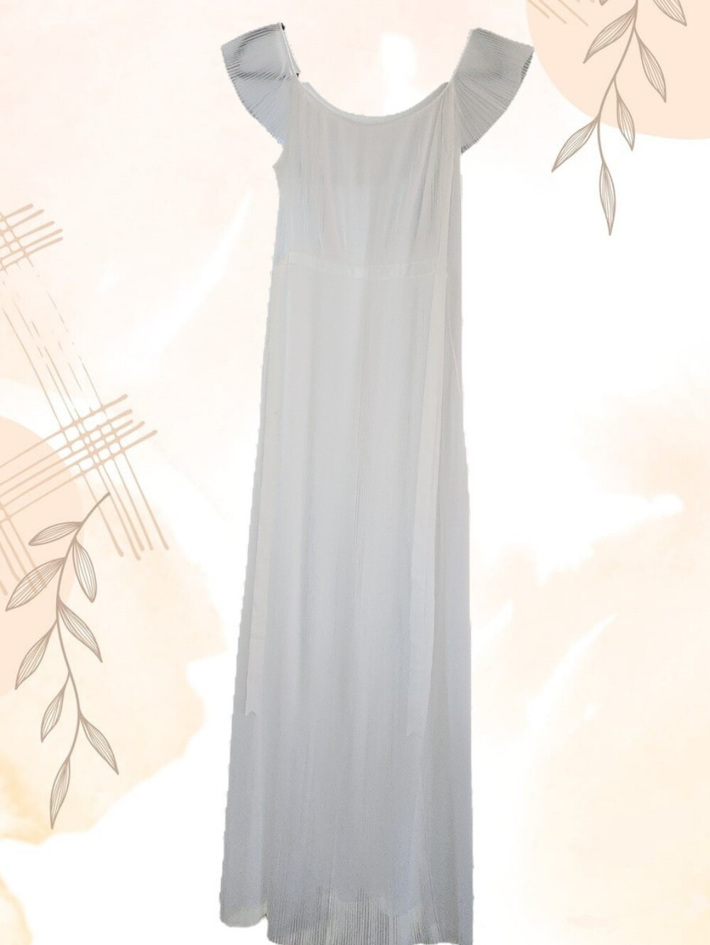 1950s Vanity Fair Pleated Sheer White Negligee - Picture 7 of 7